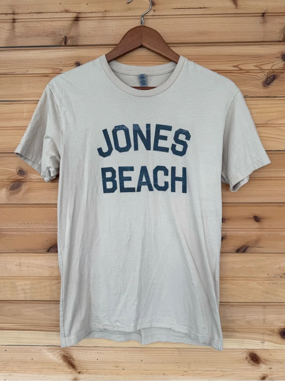 Jones Beach Graphic T-Shirt | Sand Beige | Unisex Medium | Worn Once